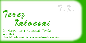 terez kalocsai business card